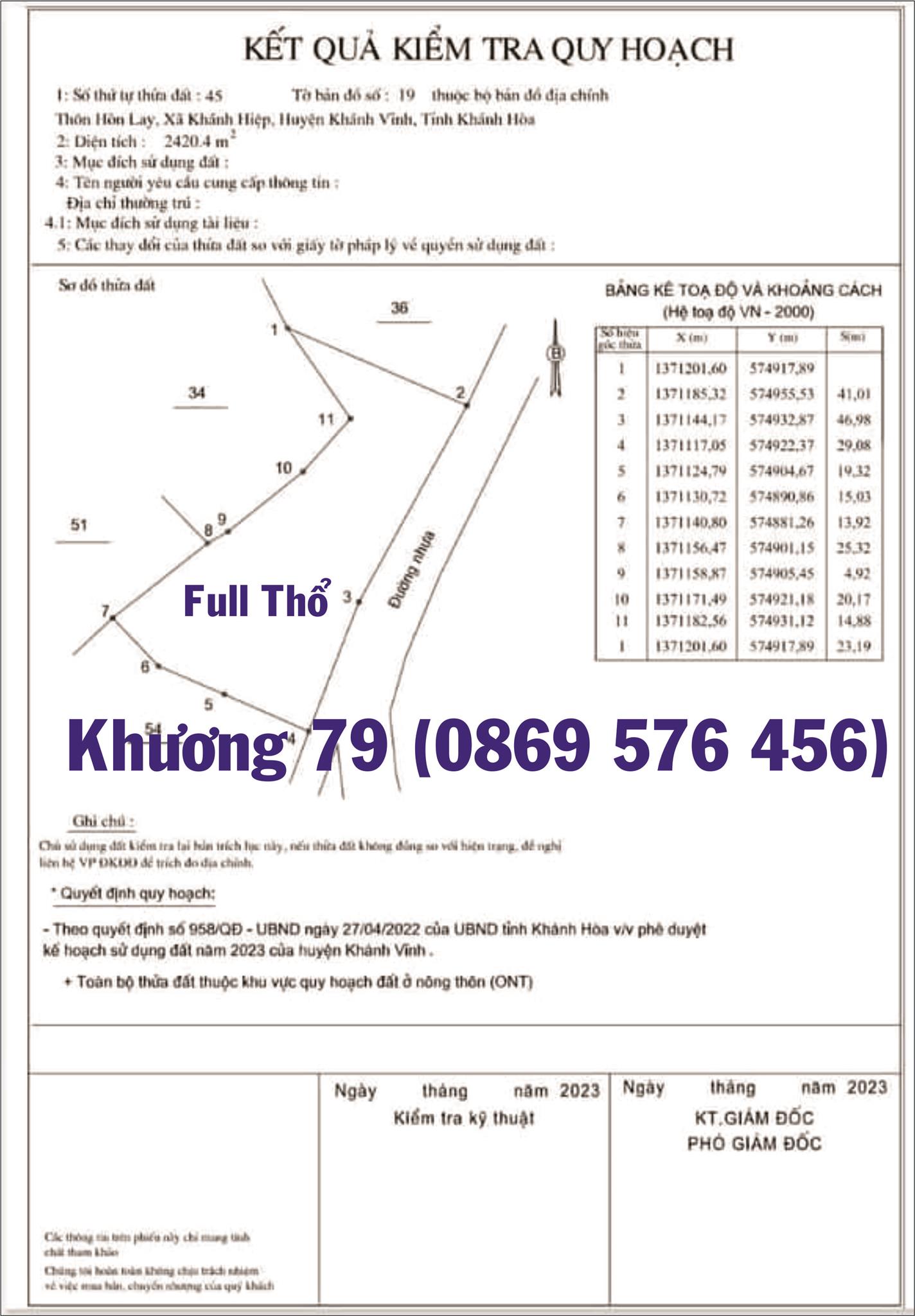 MỞ BÁN VÀI LÔ NỀN ĐẤT Ở TẠI KHÁNH HOÀ CHỈ 160TRIỆU - Ảnh chính